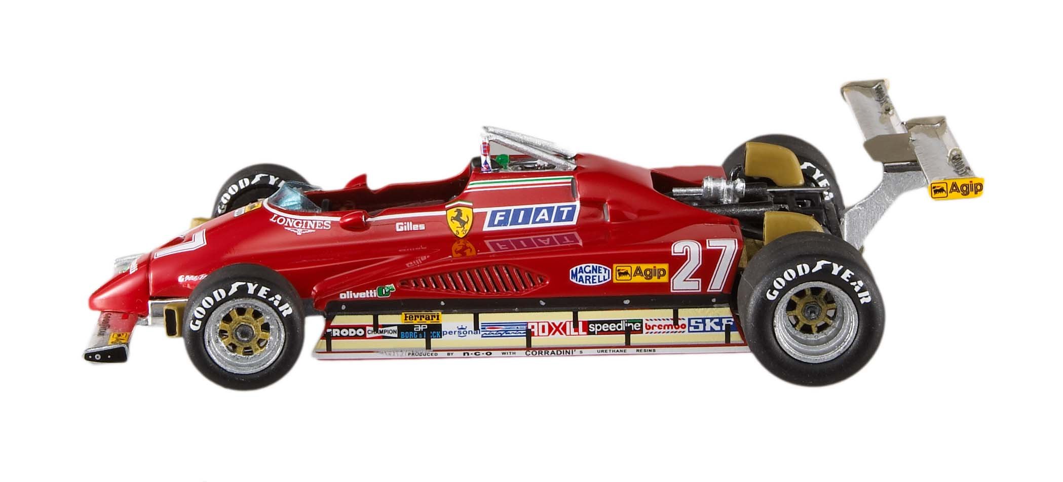 Ferrari 126 C2 Gilles Villeneuve USA-West GP 1982 - Modèle Réduit 1/43 Hot Wheels Elite - Occasion