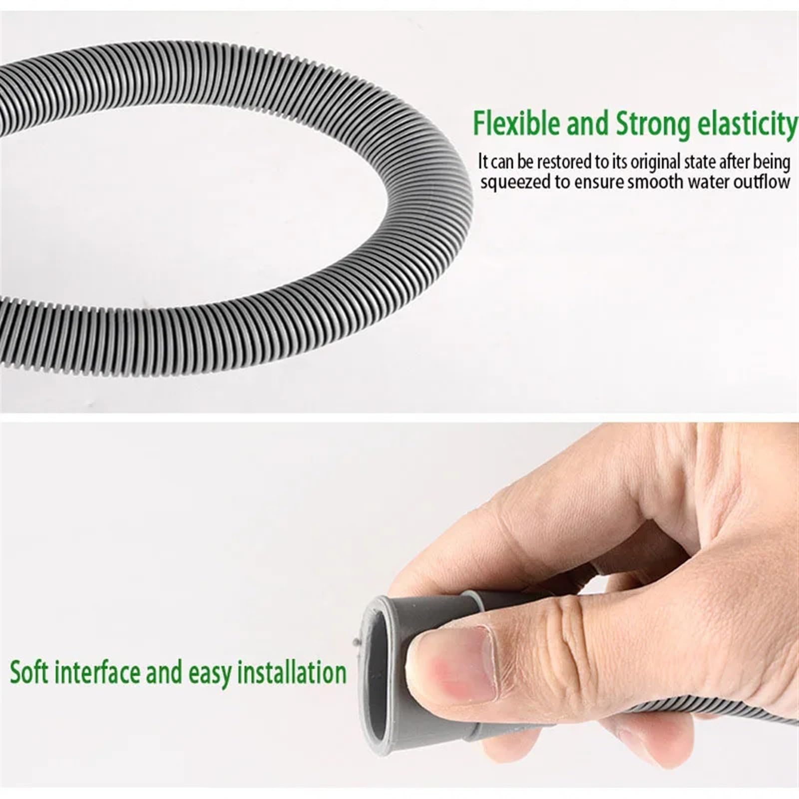 Manguera De Desagüe De La Lavadora Manguera de cabeza recta con codo de tubo de drenaje for lavadora de tambor automático