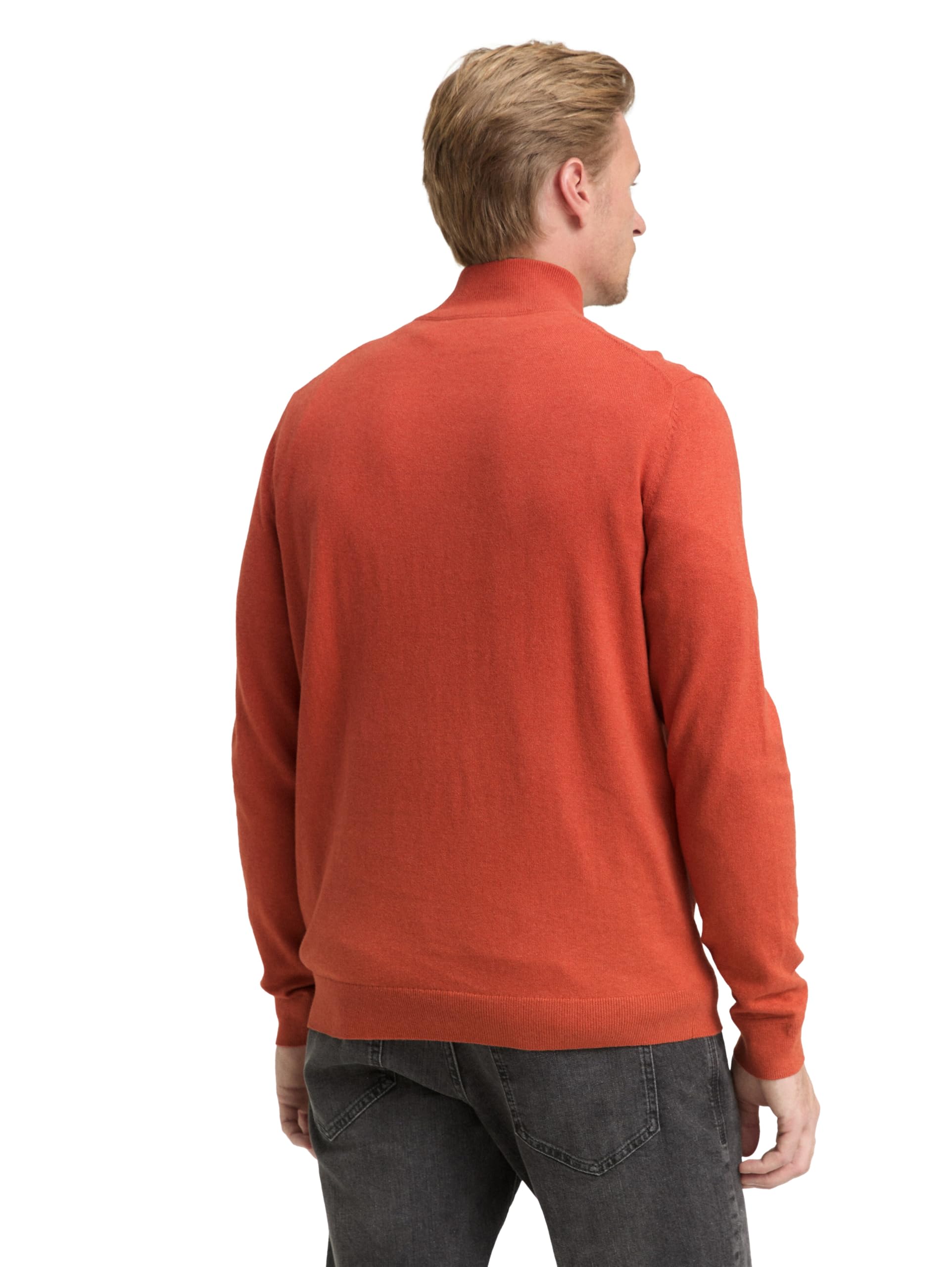 Tom Tailor Herren 1048018 Troyer Strickpullover mit Kaschmir-Anteil (1er Pack)