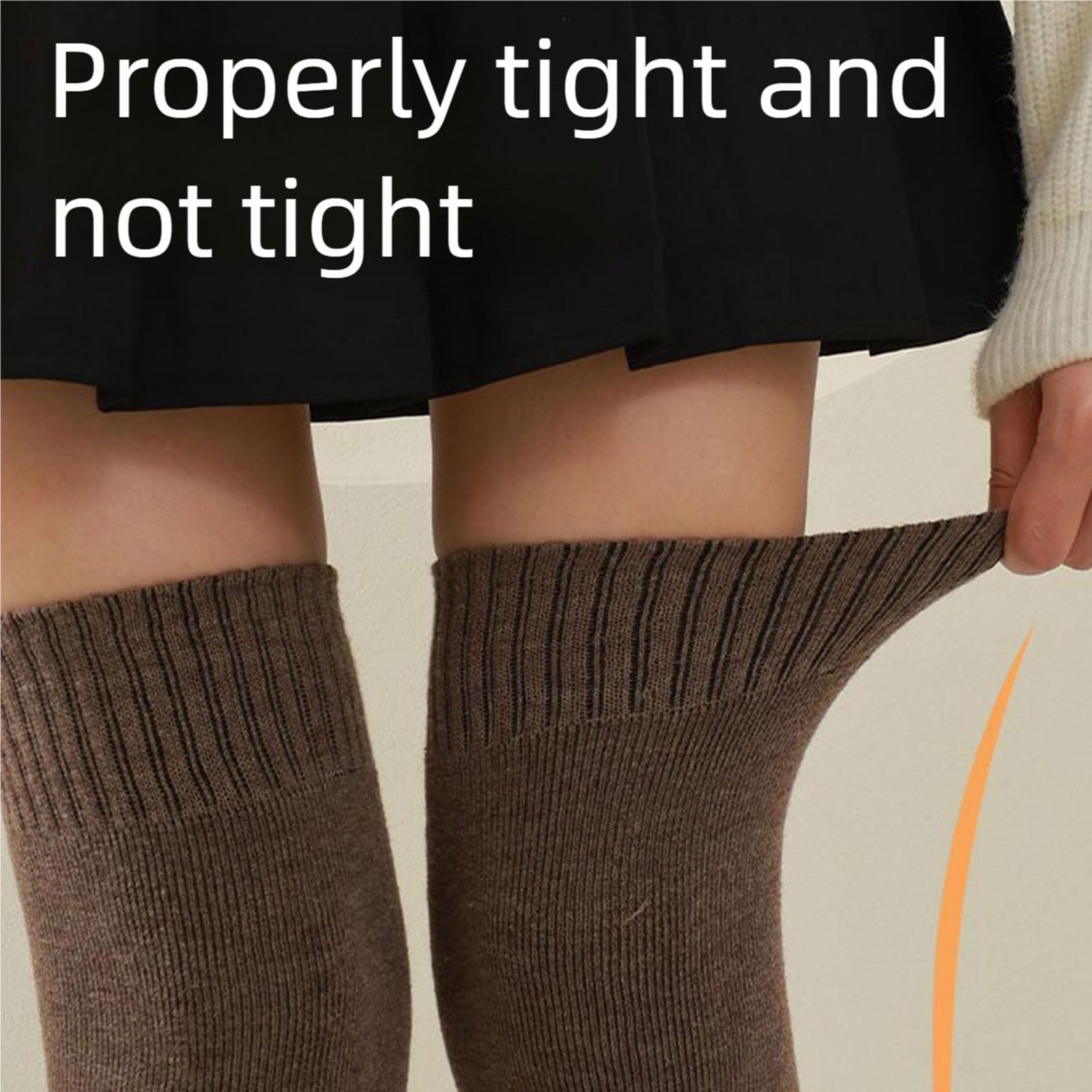Jambières thermiques d'hiver élastiques confortables et extensibles au-dessus du genou pour femme par temps froid, activités intérieures et extérieures, jambières thermiques d'hiver