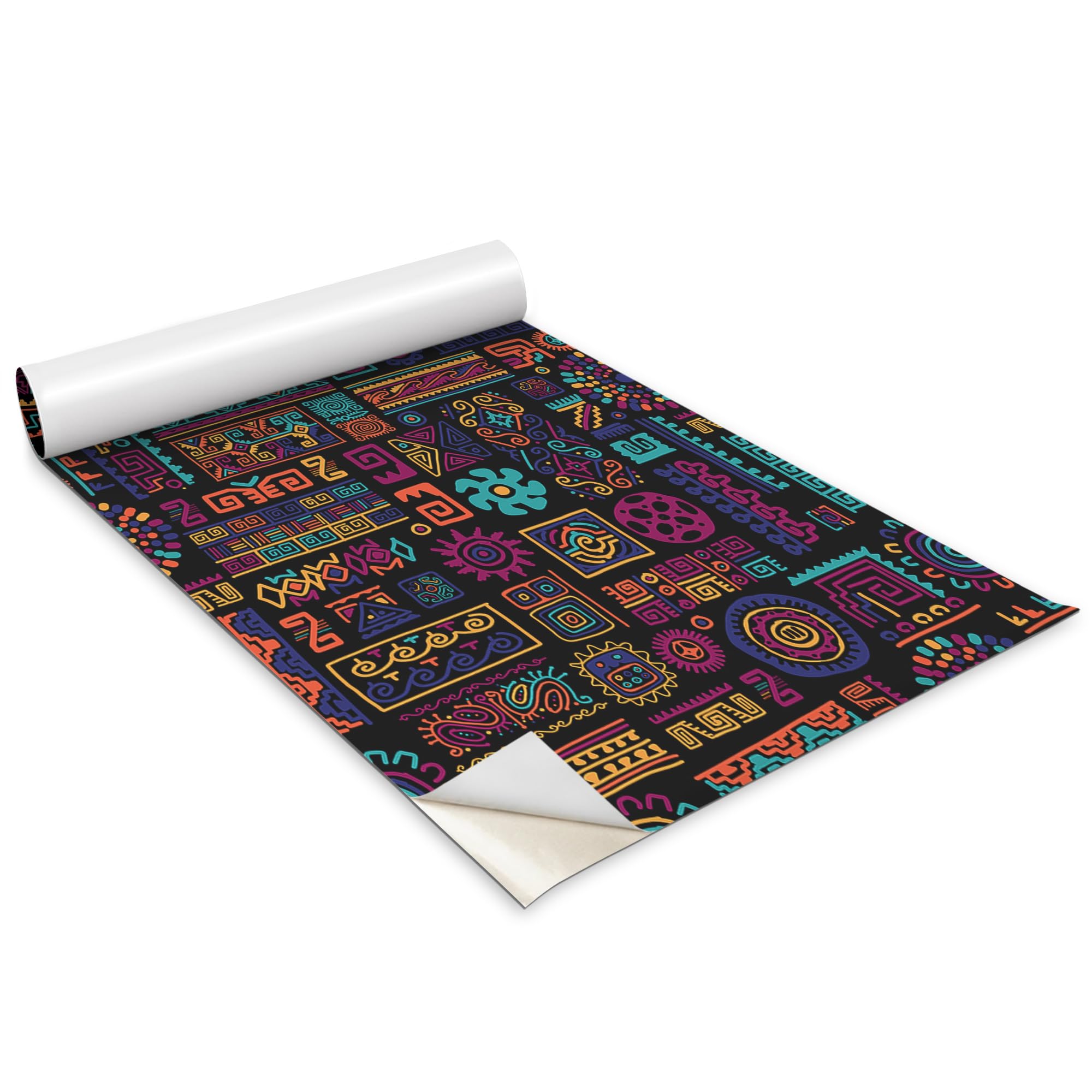 Papel pintado azteca para renovar armarios de cocina y muebles del dormitorio