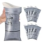 Moodooy Disposable Emergency Urinal Bag, 8 Pack Portable Camping Pee Bags, Travel Pee Bags, Traffic Jam Emergency Portable Urine Bag, Vomit Bags, for Men Women Kids Patient