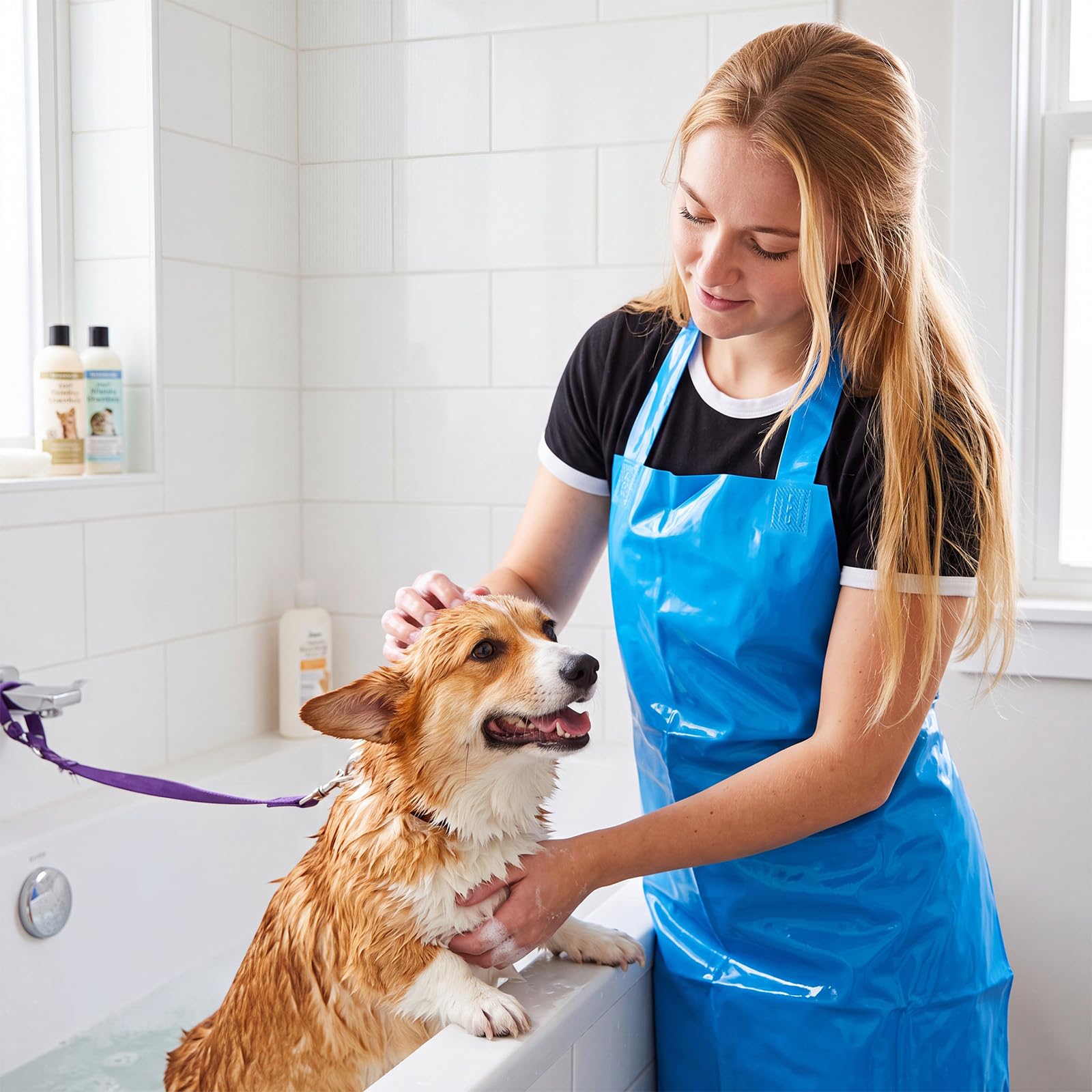 Twistover Wasserdichte Kunststoffschürze, strapazierfähig, öldicht, chemikalienbeständig, Latzschürzen, ultraleicht, mehrfarbig, für Geschirrspülen, Reinigen, Kochen, 8 Stück