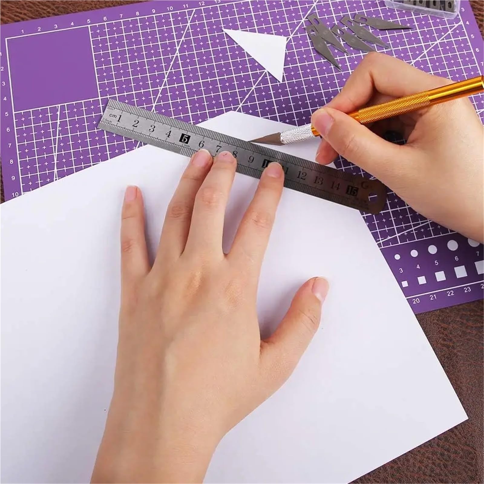 Tapete de Corte Tapete de corte autocurativo A5 doble cara, tamaño pequeño, ideal for scrapbooking, acolchado, telas, costura, manualidades y proyectos(A5 black)