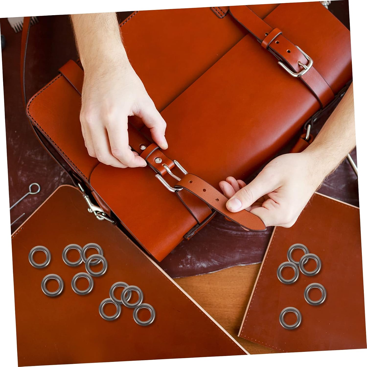 Lurrose 200sets Grommets Eyelets Kit Premium Snap Fasteners for Projects Sewing Repairing Canvas Curtains Bags and More Inner and Versatile