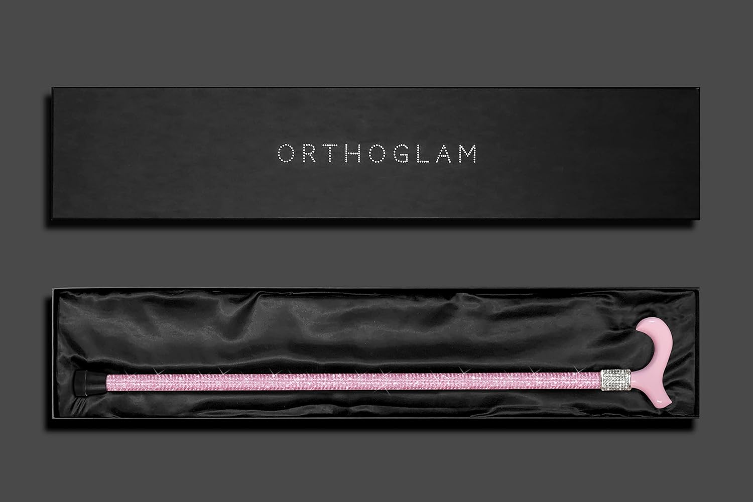 OthoGlam Rosebud Lightweight Crystal Rhinestone Bedazzled Fashion Cane - Fashionable Wooden Bling Walking Stick for Balance Assistance