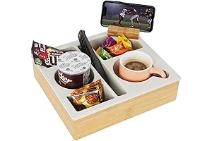 Hitseon Sofa Caddy: Ultra-Convenient Couch Cup Holder Tray