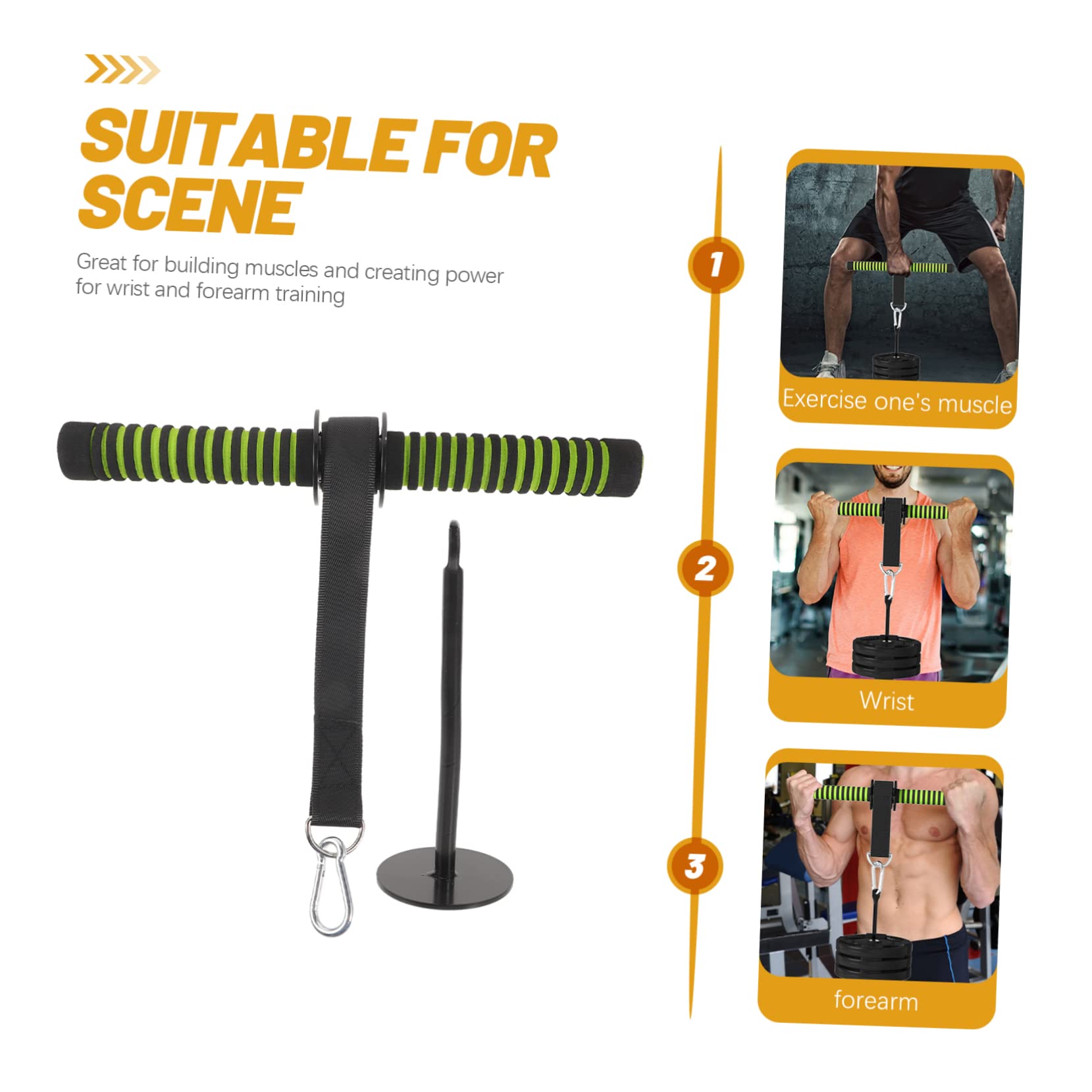 1piezas Rodillo De Antebrazo para Ejercicio De Muñeca y Antebrazo Herramienta De Entrenamiento De Fitness para Hombres y Mujeres Material Duradero para Escaladores y
