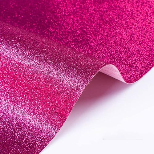 NVERIAG Hoja De Cuero De Imitación,Hojas De Cuero Sintético Brillante,para Todo Tipo De Bolsos De Moda,Juegos De Teléfono Celular(Size:5×1.38m,Color:Rosa roja) Cover