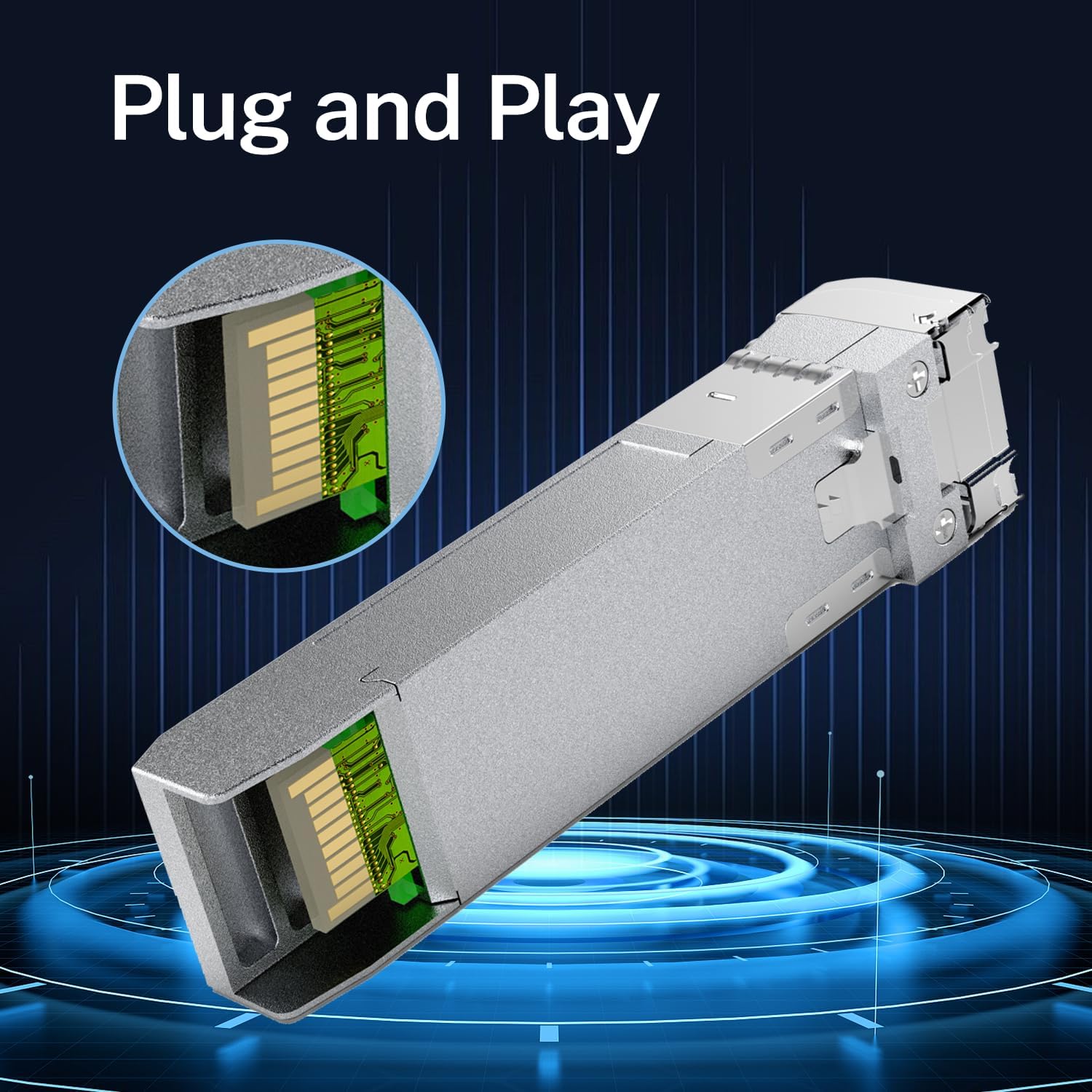 10Pack 10GBase-SR SFP+ Module, Multi-Mode LC Ethernet Transceiver, 10G 850nm MMF up to 400m, Compatible with Cisco SFP-10G-SR, Meraki, Ubiquiti UF-MM-10G, Mikrotik, Netgear, TP-Link, Aruba and More