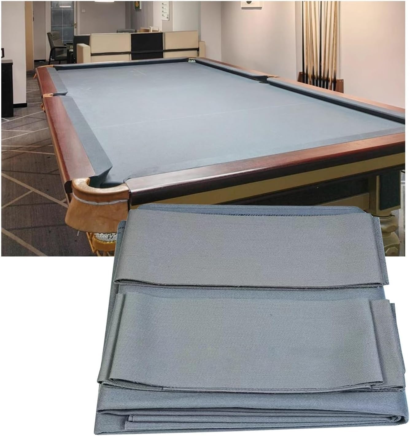 ELzEy Pre-Cut Snooker Cloth Quick-Fit for Clubs