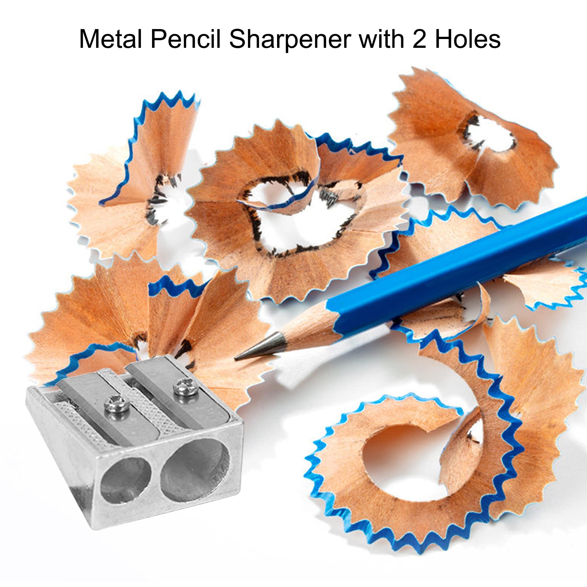 32 Temperamatite Doppio Foro In Metallo - Per Matite, Trucco E Progetti Artistici