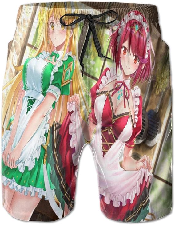 Amazon Co Jp 最新のメンズショーツ ビーチパンツ かわいいアニメの女の子 夏のメンズビーチショーツ 涼しく通気性 カジュアルなファッション ファッション