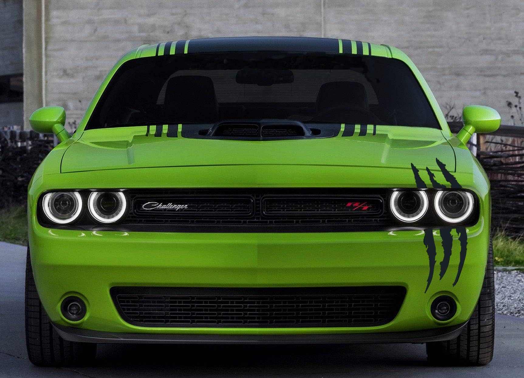 Claw Marks Headlight Decal Available in Twelve Colors!. Genuine ViaVinyl Brand Vinyl Sticker/Decal for Sports Cars (Matte Black)