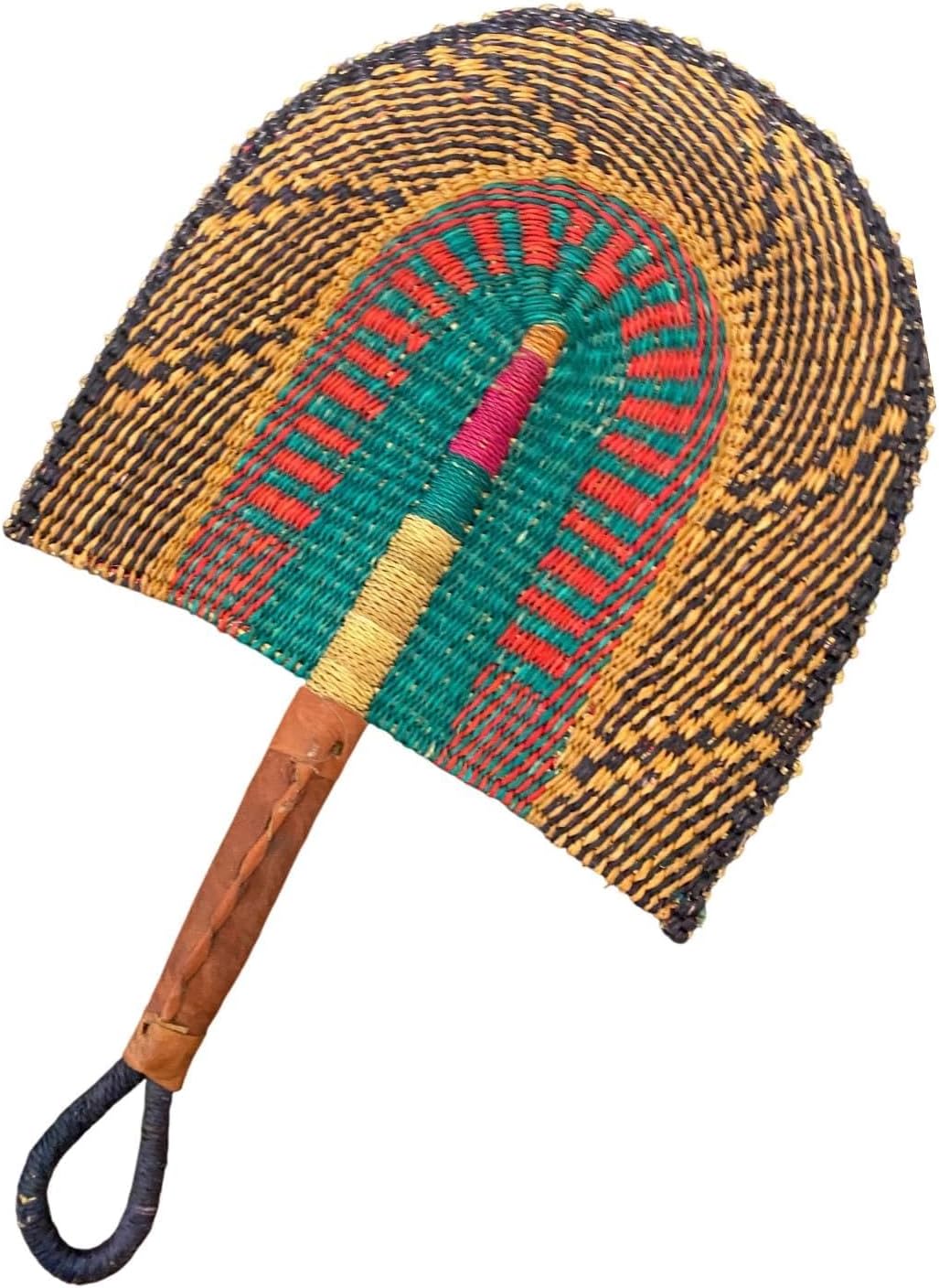 12H x 11W Bolga Fan Wall Hanging – Handmade African Woven Decorative Fan (BB)