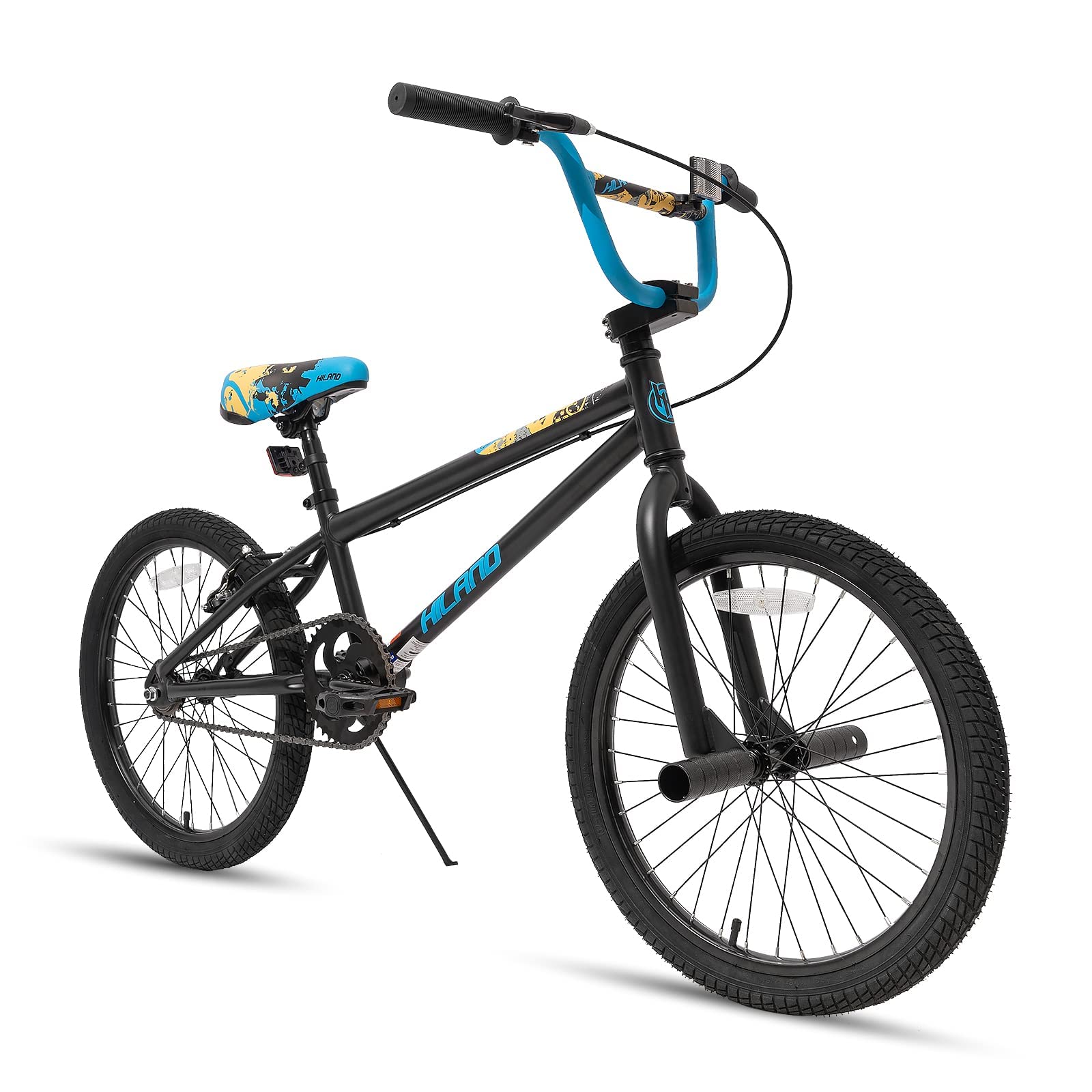 Hiland 20/24/26 inch BMX Bike Beginner-Level to Advanced Riders with 2 Pegs for Kids Adults,3 Sizes, Multiple Colors