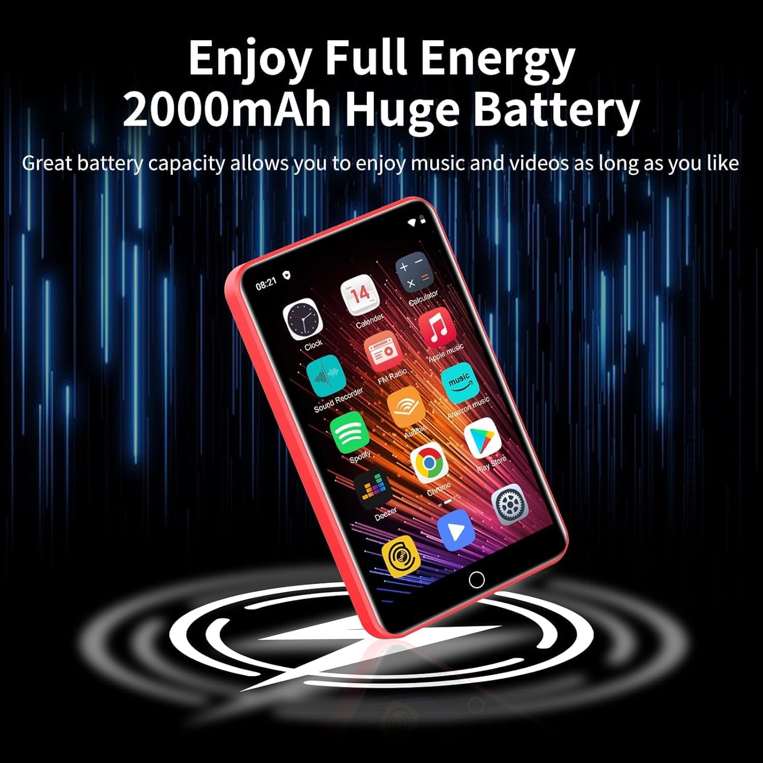 80GB MP3 Player with Bluetooth and WiFi, ZAQE Android OS, 4" Touch Screen Spotify Music&Video Player, Built-in Speaker, FM Radio, MP4 Player for Kids 7