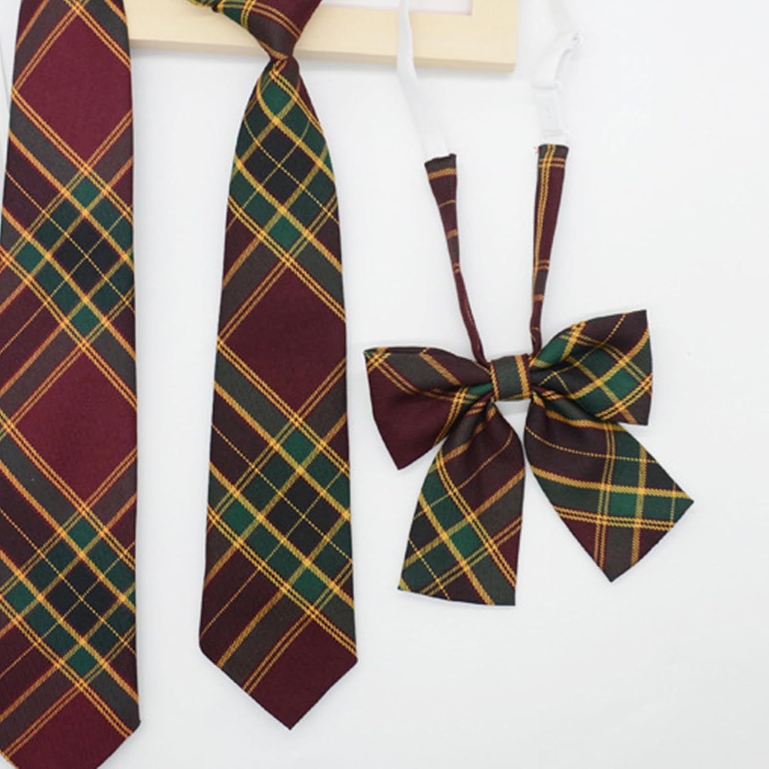 Japanese Necktie Knot Bowtie for Women Girl Adjusting Plaids Neck Ties Nightclub Party Costume Neckwear