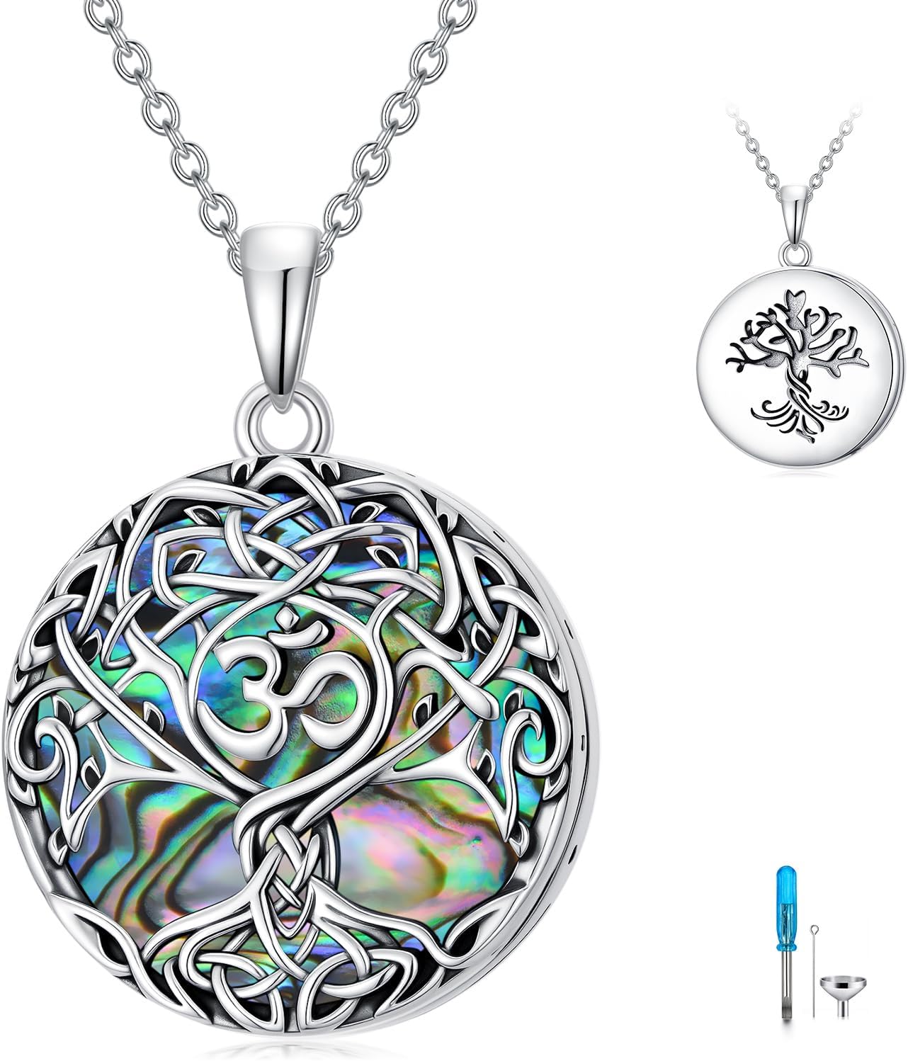 WINNICACA Urn Necklaces for Ashes 925 Sterling Silver Tree of Life Ash Necklace Cremation Jewelry Urn Pendants for Women Memorial Gifts for Birthday Christmas Funeral