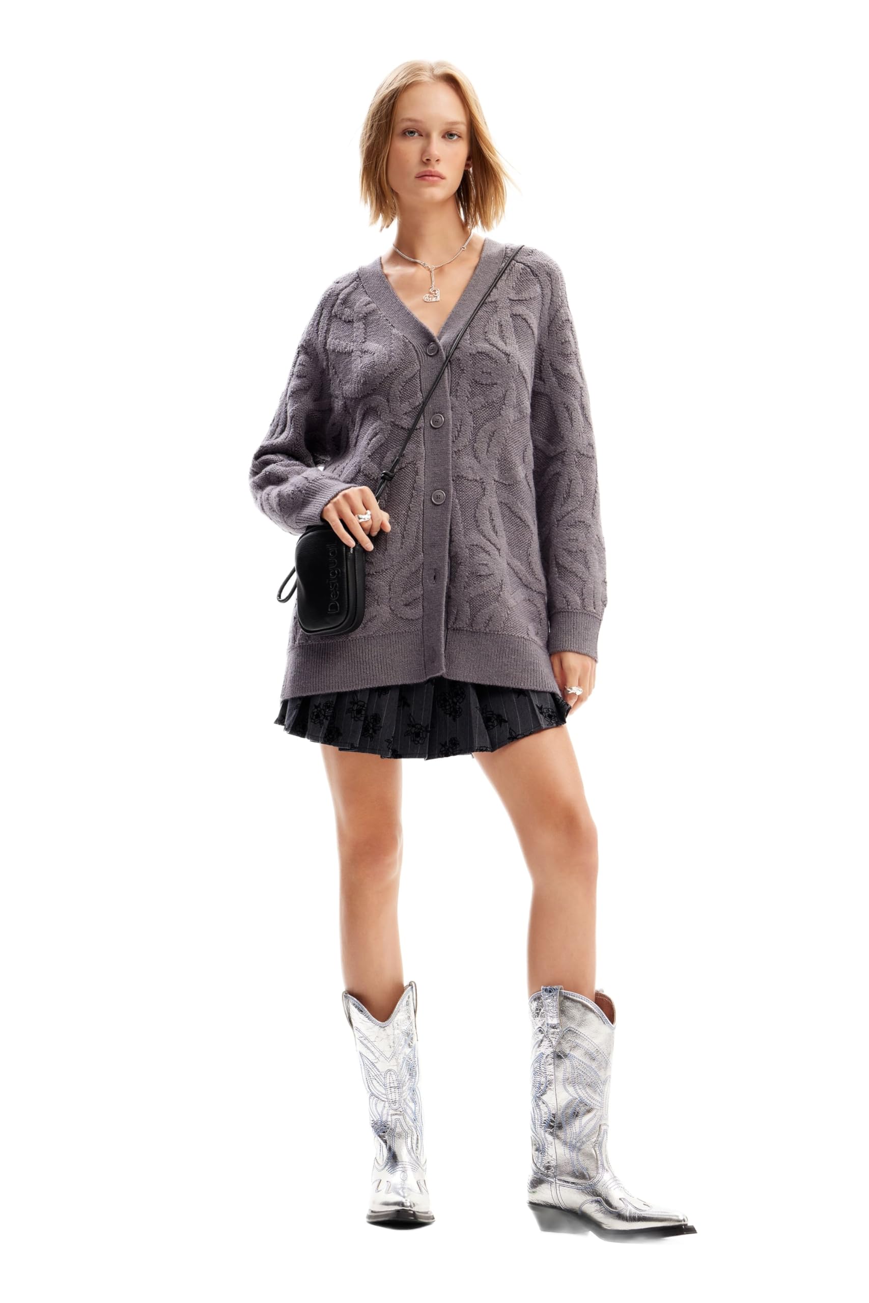 Desigual JERS_Montreal, 2007 Gris Medio, L, Negro, L