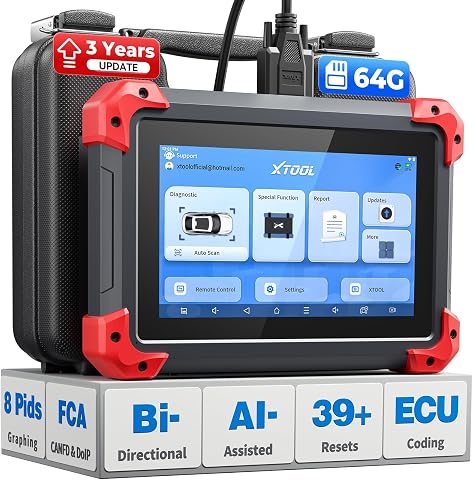 XTOOL D7 Bidirectional OBD2 Scan Tool with ECU Coding and 39+ Reset Functions