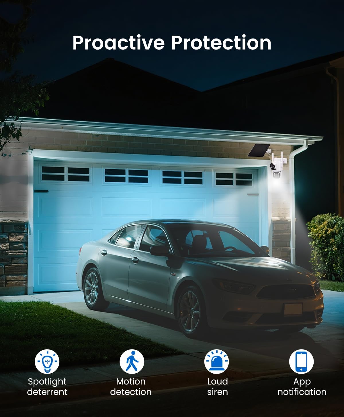 CasaCam SolCam | Solar Security Camera Wireless Outdoor | Cameras for Home Security, Dual Lens 2K+2K, Auto Tracking, AI Human Detection, Color Night Vision, 2.4GHz/5GHz WiFi, Local SD & Cloud Storage