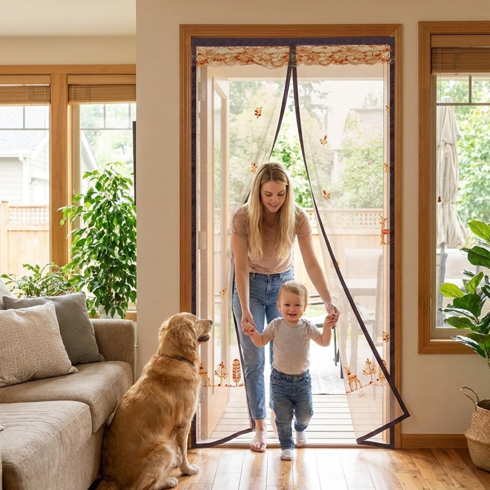 Moustiquaire porte anti-moustiques magnétique sans percer pour stopper les insectes