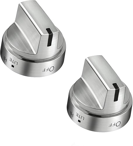 Miniatura 9 de Paquete de 5 pomos de acero inoxidable WB03x24818 para estufa de gas para GE, PS11729081 AP5989029 Perillas de repuesto de estufa de acero