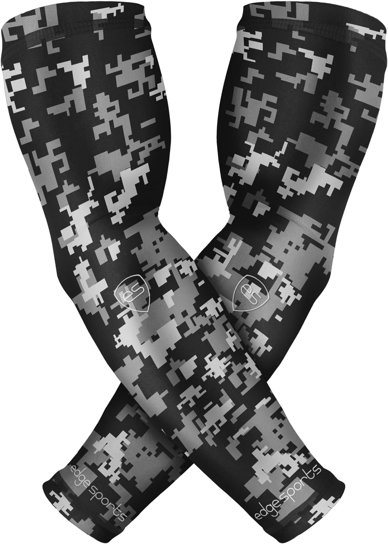 Edge Sports Arm Compression Sleeve, Anti-Fumble Football Arm Sleeves 2-Pack