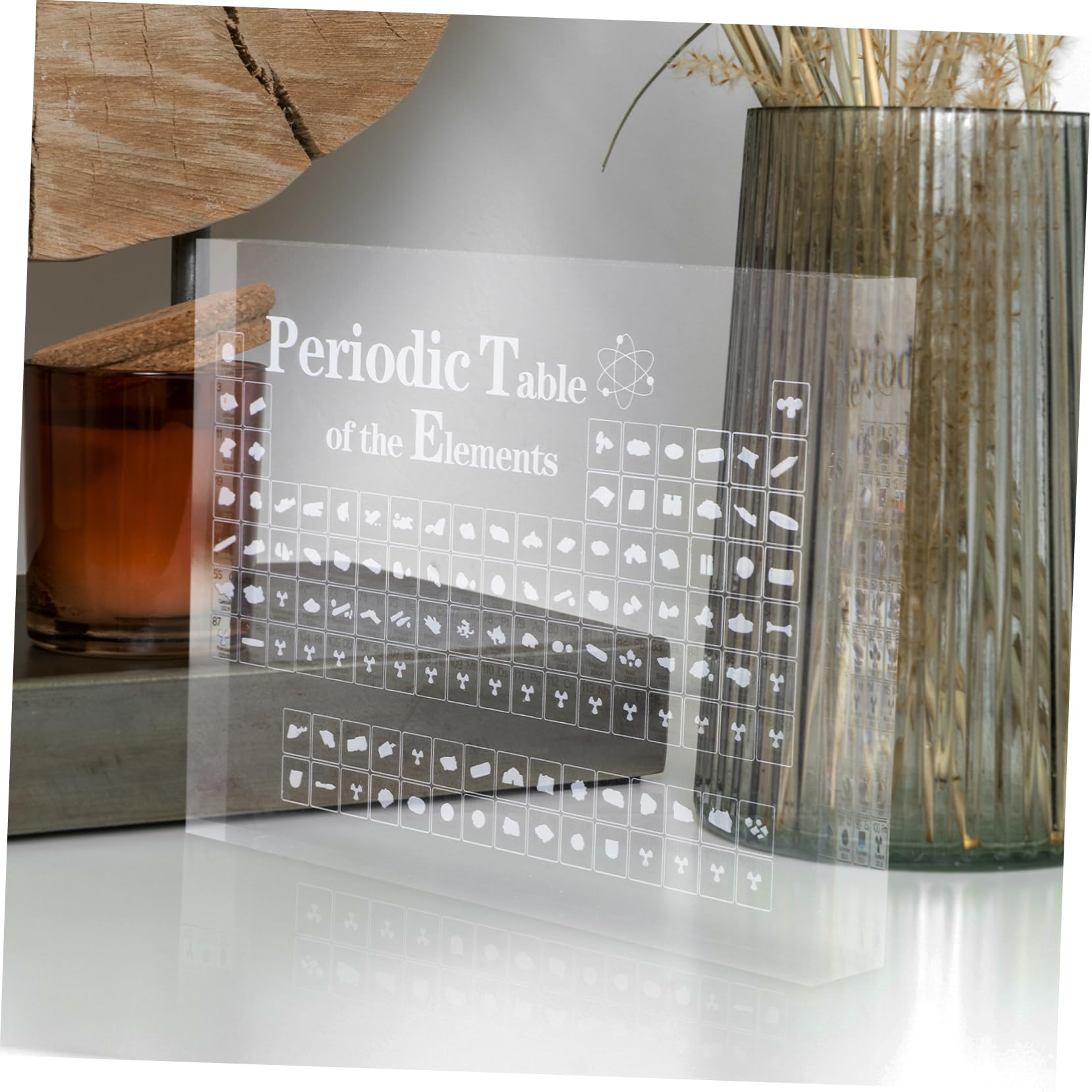Transparentes Periodensystem Dekor aus Acryl für Bibliotheken und Büros