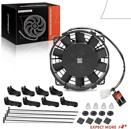 Miniatura 9 de A-Premium 6.5'' 6.5 inch Slim Fan Pull Universal Electric Radiator Cooling Fan Assembly, 12V 80W with Mount Kit