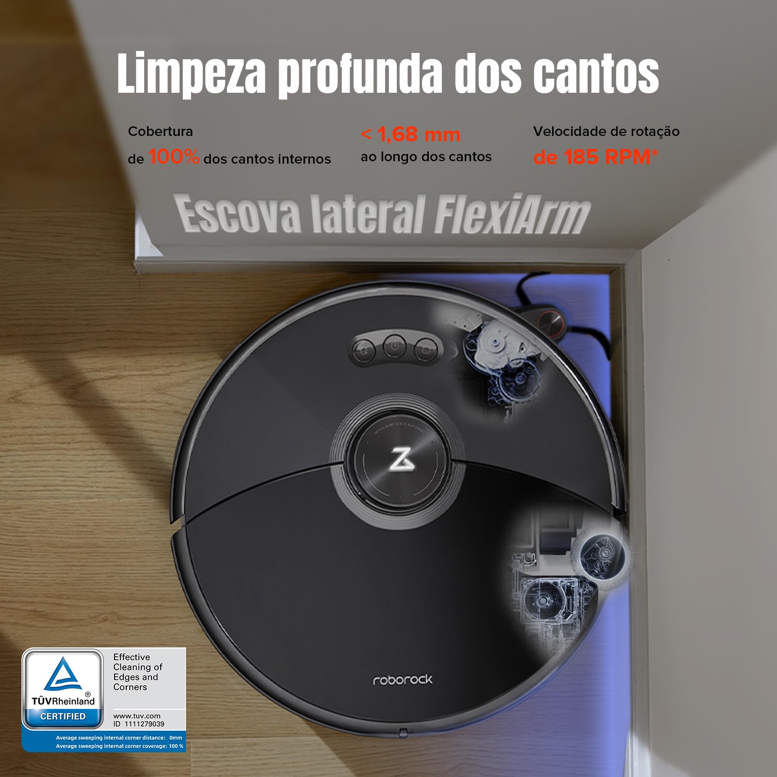 Robô aspirador/passa pano sônico Roborock S8 MaxV Ultra, sucção