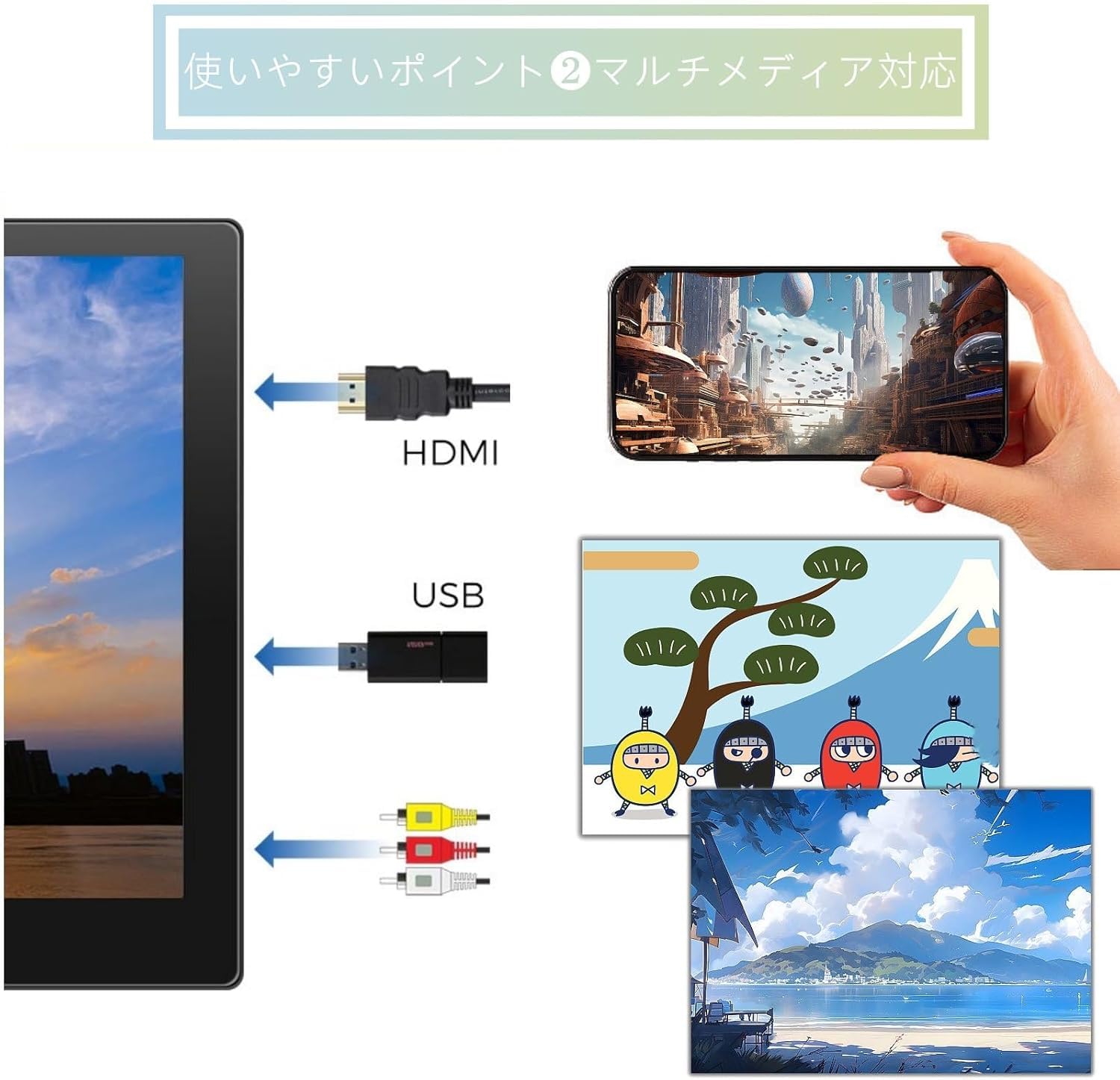 Amazon.co.jp: 【超薄型】SAKUKA ヘッドレストモニター HDMI 13.3