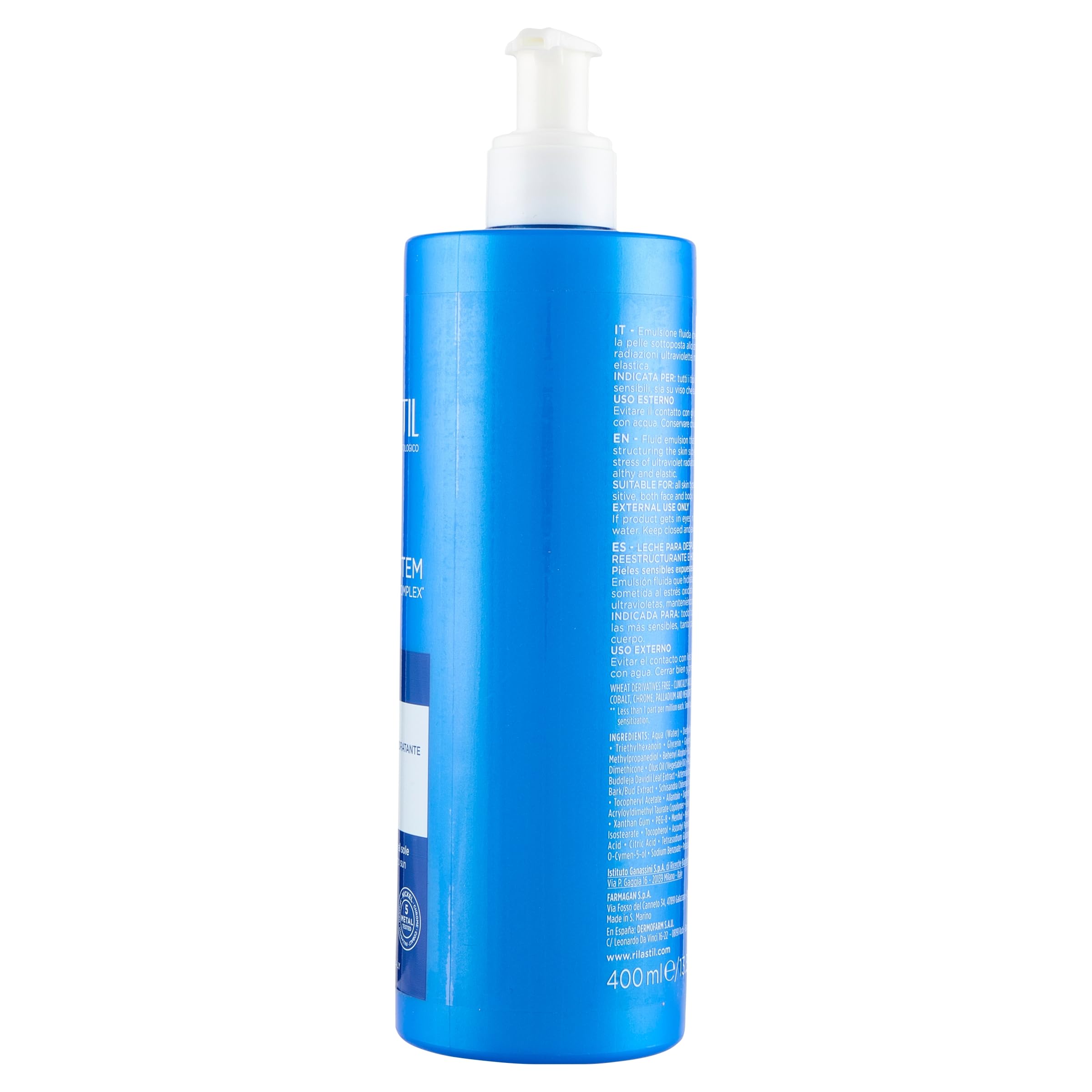 Rilastil Sun System Latte Doposole Rinfrescante Viso e Corpo, Emulsione Fluida dalla Texture Leggera, Idratante e Rigenerante, Confezione da 200ml