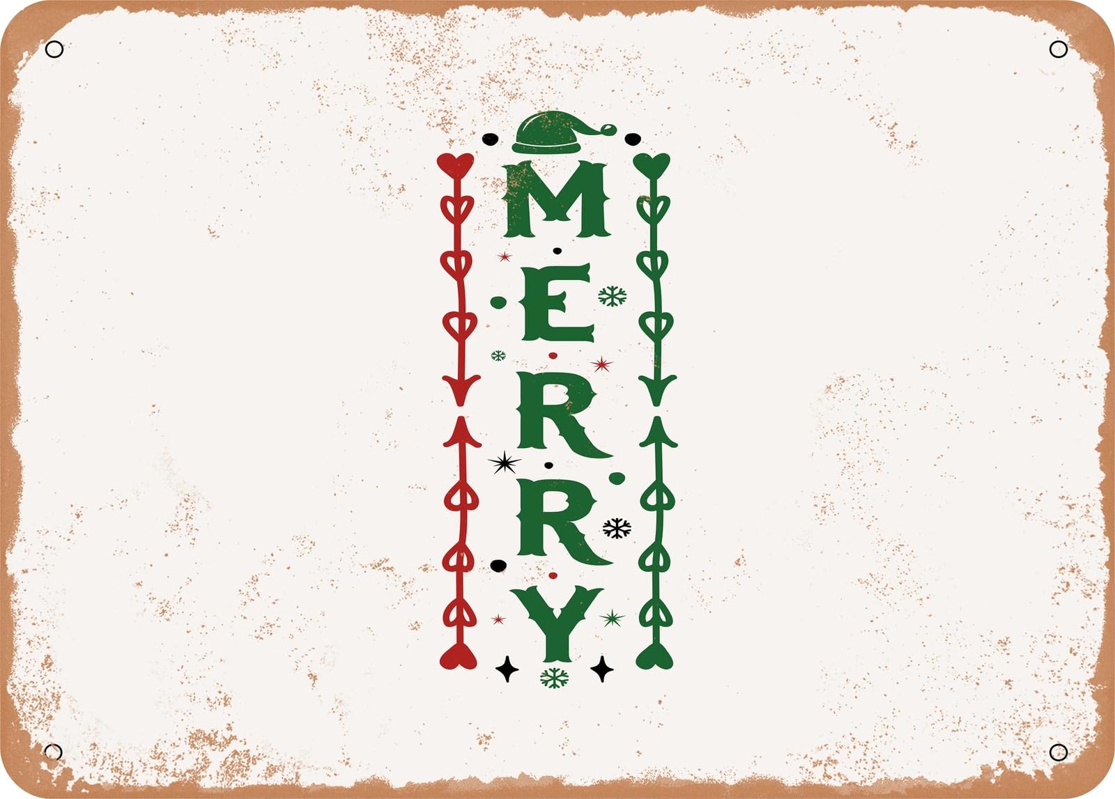 Metal Sign - Merry - Vintage Look Sign home decor