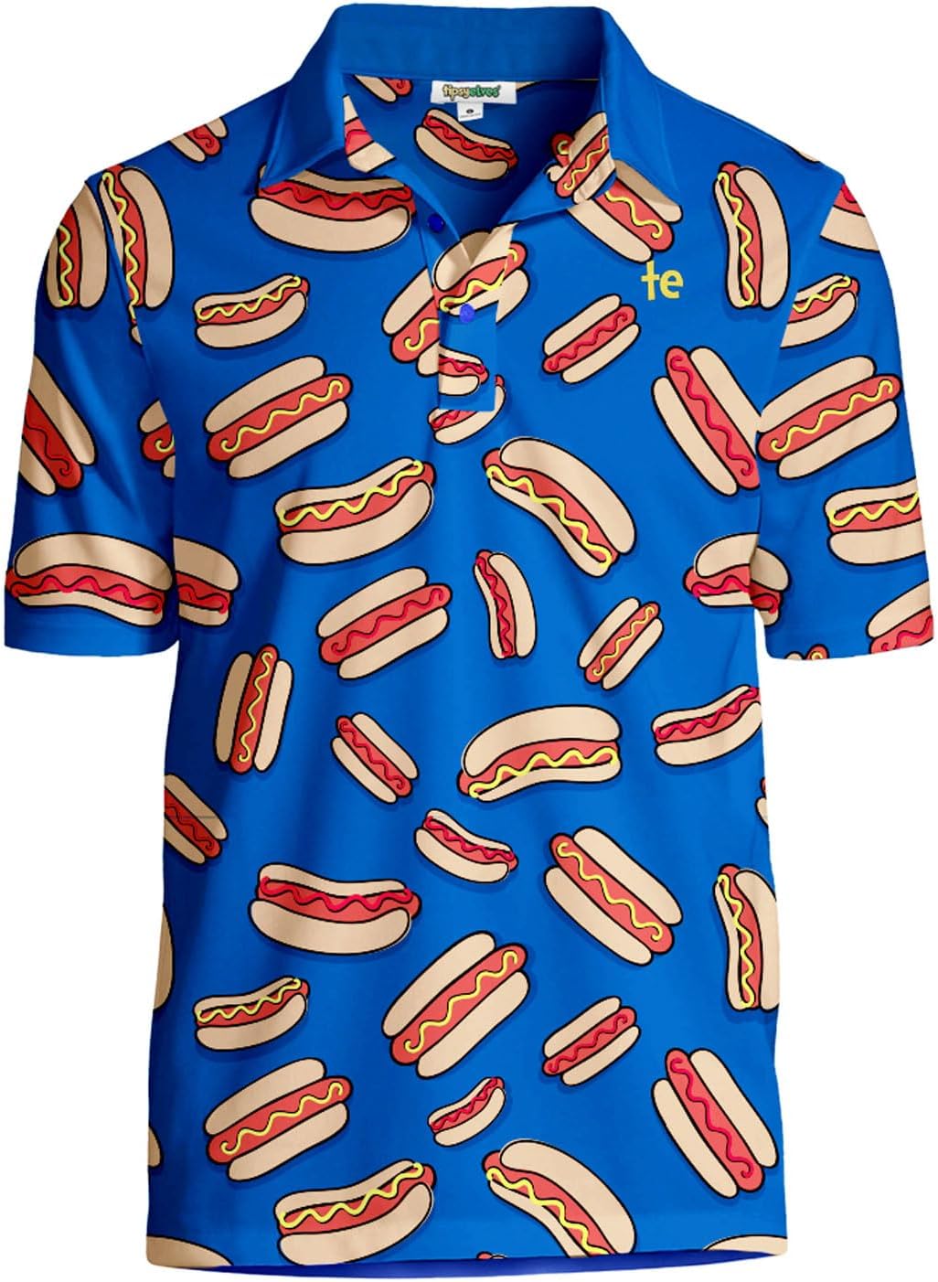 Tipsy Elves Men's Athletic Fit Golf Polo Shirt - Performance Golf Shirt for Men w/ 4-Way Stretch Moisture Wicking Fabric