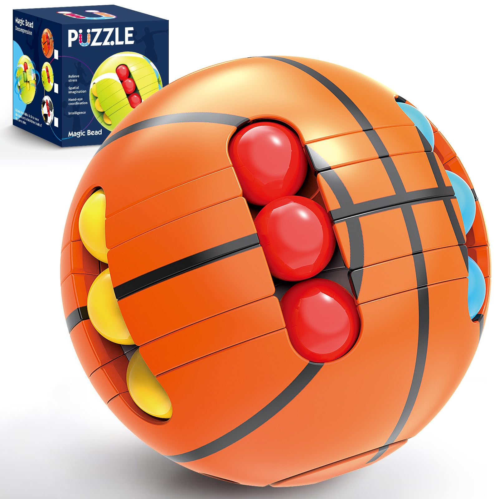 Zonopy Puzzle Sport Spielzeug Ball, 3D-Labyrinth Kugel Logikspiele und Denksportaufgaben-6,35CM Kleine Magiekugel Spielzeug Interaktives-Gehirntrainingsspielzeug zum Stressabbau