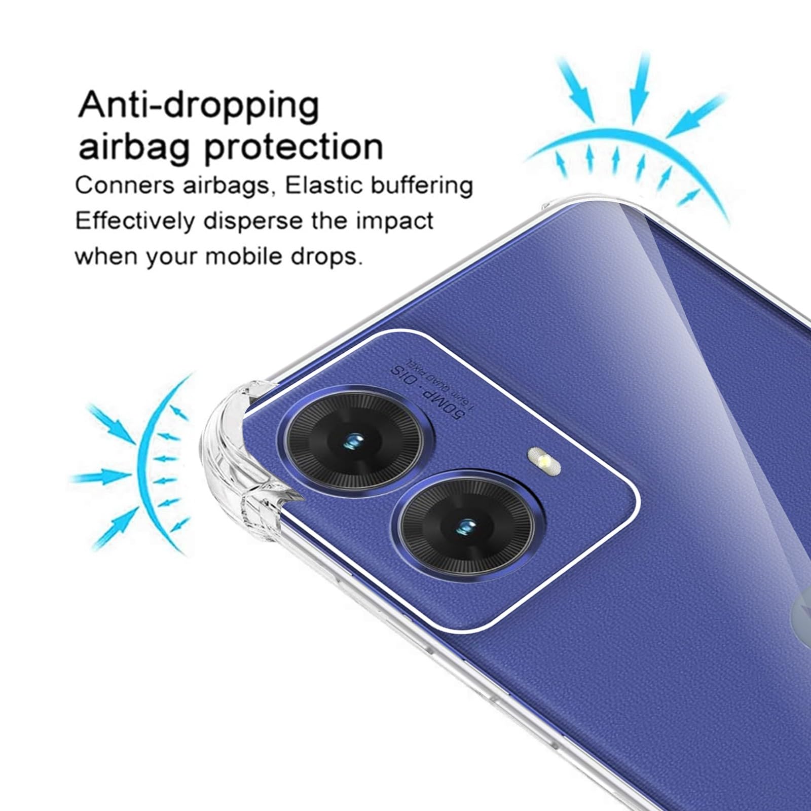 ILING Cover Per Motorola Moto G85 5G, Ultra Sottile Rigido PC TPU