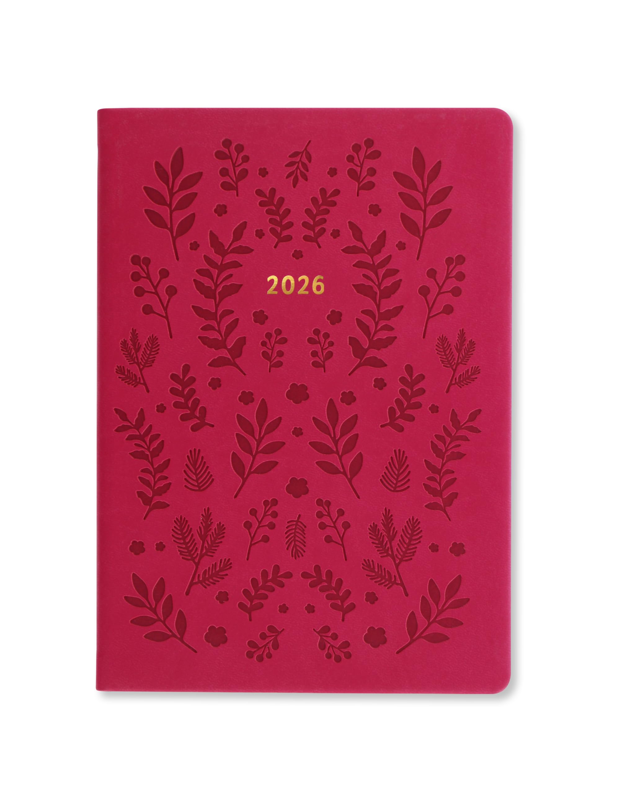 Letts of London Woodland A5 week to view 2026 diary - Pink 26-082162