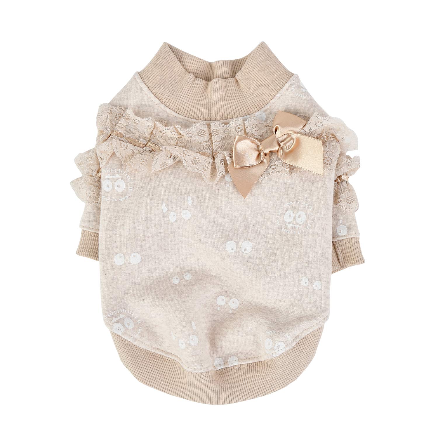 Pinkaholic NATD-TS7575-OT-M ADELE OATMEAL M Dog Tip Cardigan Shirt