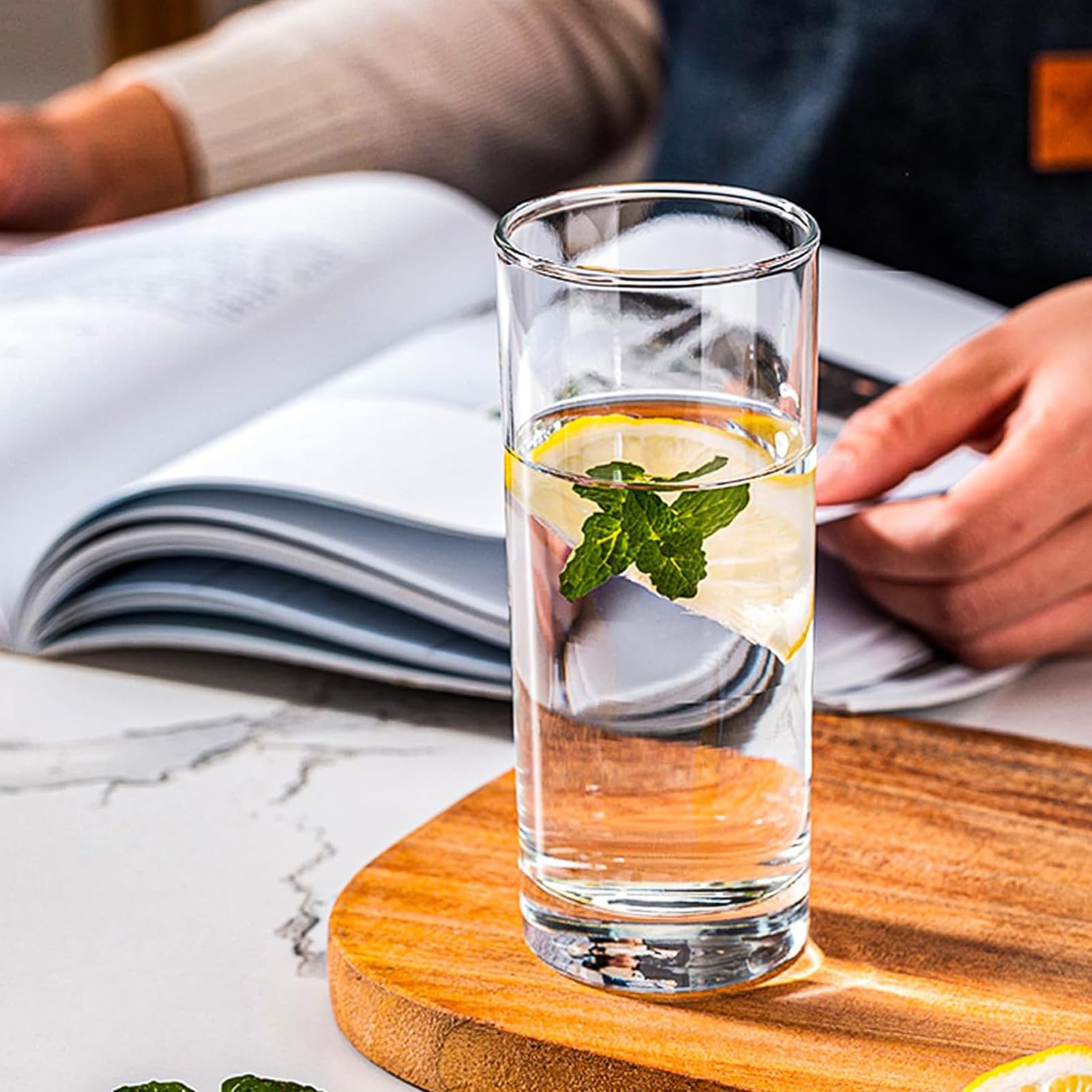 Szklanki 6 Sztuk Wielorazowe Kubki Do Wody, Koktajli, Kawy Mrożonej, Piwa, | Szklanki Do Codziennego Picia 290ml Do Wody Koktajli Piwa Whisky Na