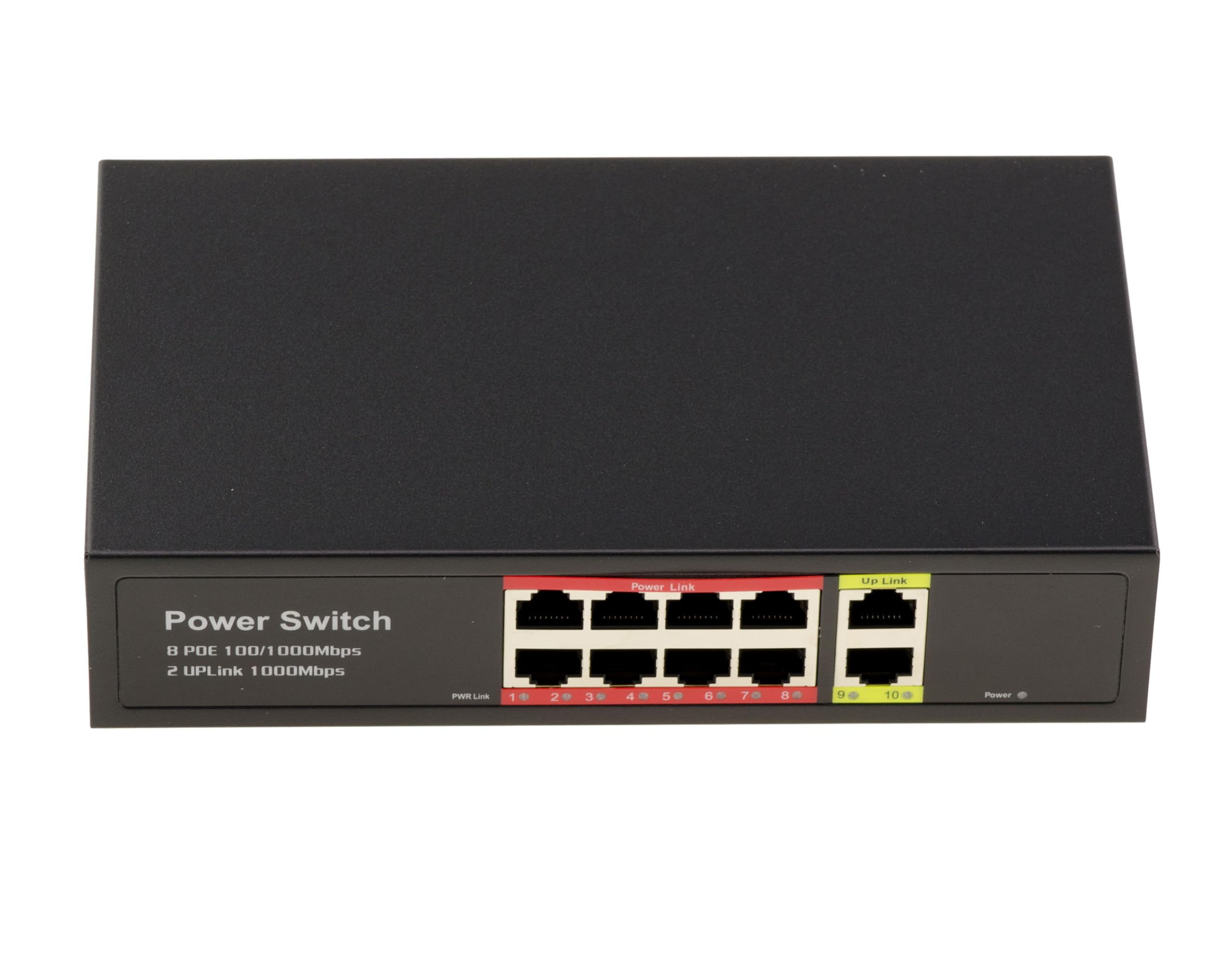 KALEA-INFORMATIQUE Switch Gigabit PoE+ 8 Ports RJ45 + 2 uplinks | Switch Gigabit Ethernet PoE/PoE+ 30 W avec huit ports RJ45 alimentés et deux ports montants pour l'interconnexion réseau.