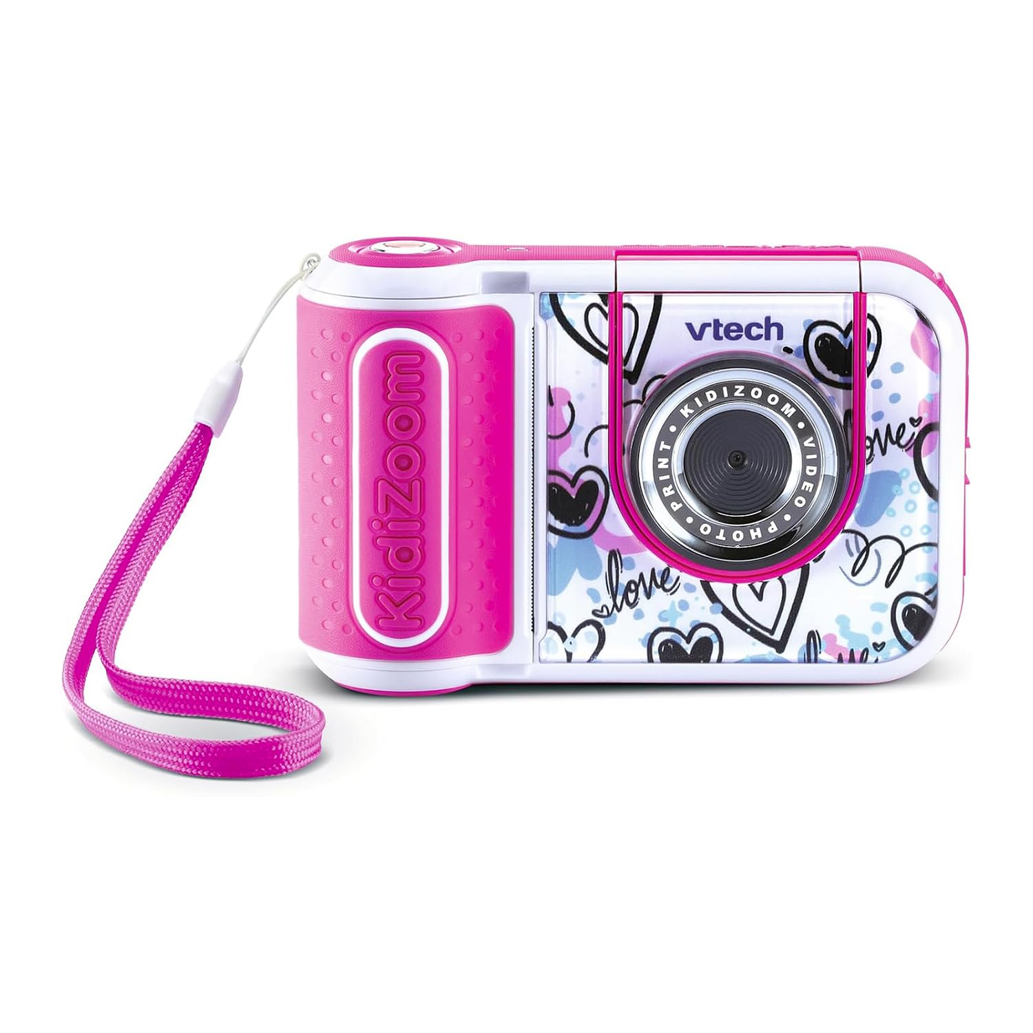 VTech Kidizoom Printcam Rosa, Macchina Fotografica per Bambini con 40+ Effetti Speciali, Fotocamera Istantanea per Bambini, Carta Termica Inclusa, 5MP, Lingua Italiana, Batterie Incluse, 5-13 Anni