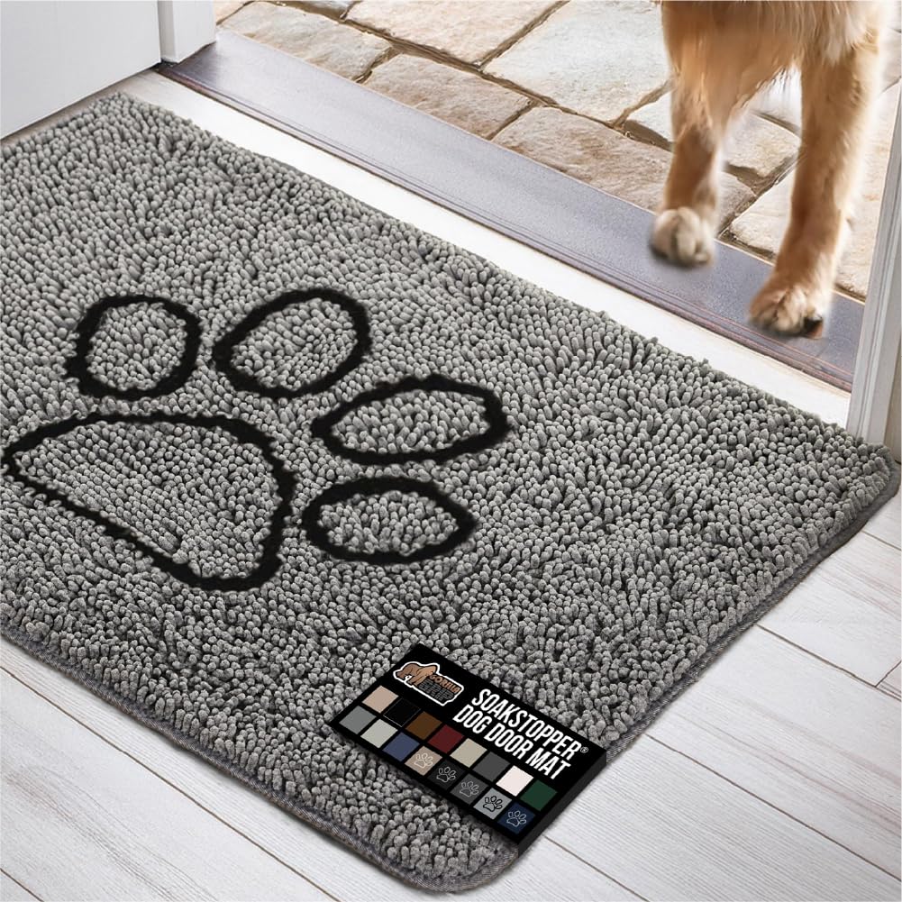 スクリーミングマッドジョージ　foot dog Amazon.com : GORILLA GRIP SOAKSTOPPER Dog Door Mat, Machine