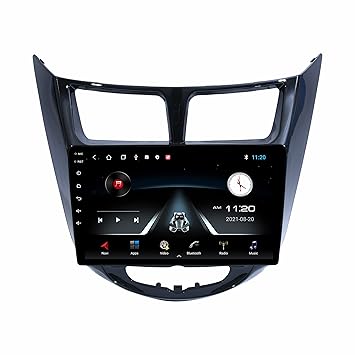 Bassoholic 9 Inches Advanced Car Radio Receiver Android 10 System for Hyundai Verna Fluidic with 2GB/16GB RAM & ROM, Gorilla Glass/Full HD Display/WiFi/GPS/SWC and HD Parking Camera/CP