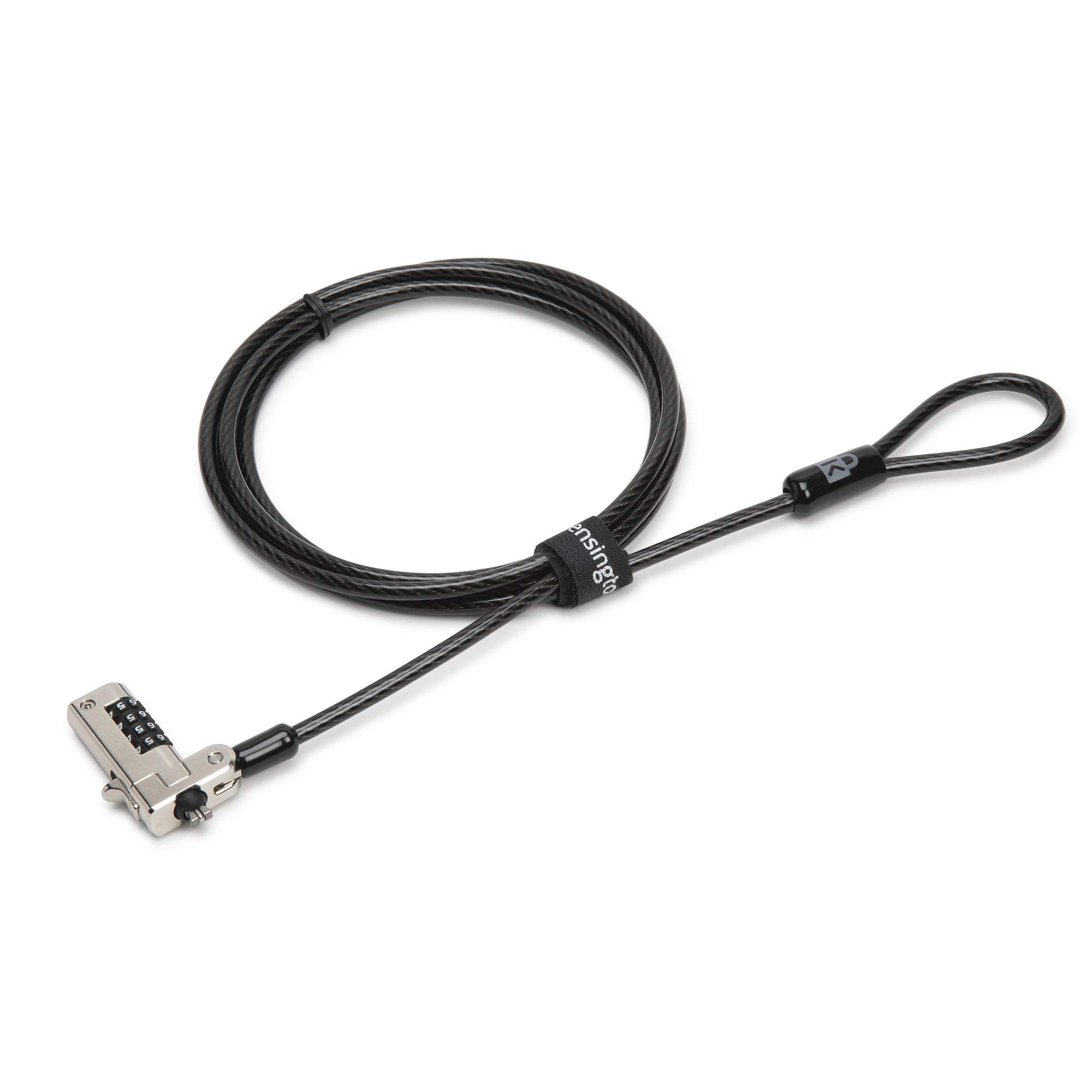 Kensington N17 Câble de Sécurité à Combinaison pour Encoches Wedge avec Verrou Robuste & Câble en Acier Carbone Résistant à la Découpe - Pour Ordinateurs Portables Dell & Alienware (K68008EU)