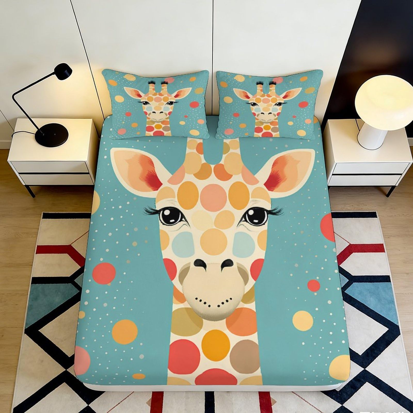 3D Printed Skull Floral Fitted Sheet Microfiber Non-Slip Deep Pocket Skull Floral Mattress Fitted Cover Washable for Adults 140x200x25cm