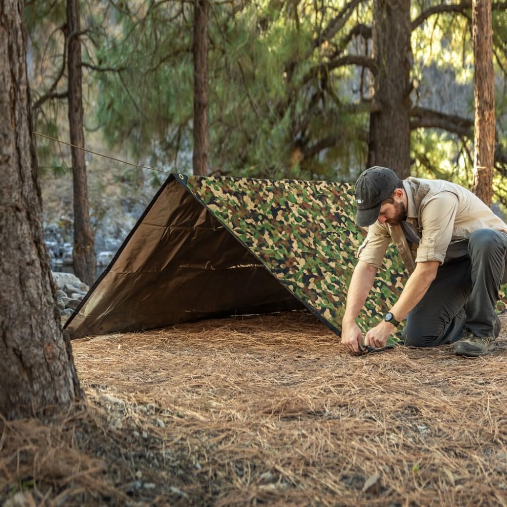 Arcturus XL Survival Tarp - 8,5' x 12' (Woodland Camo)