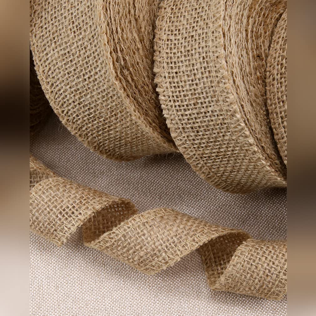 Dekoband Natürliche Burlap Geschenkband Vintage Juteband Sackleinen Vintage Dekoration bordüre Dekoband Rolle für Handwerk Hochzeit Geschenkverpackung (10 Meter Lang) (30cm)