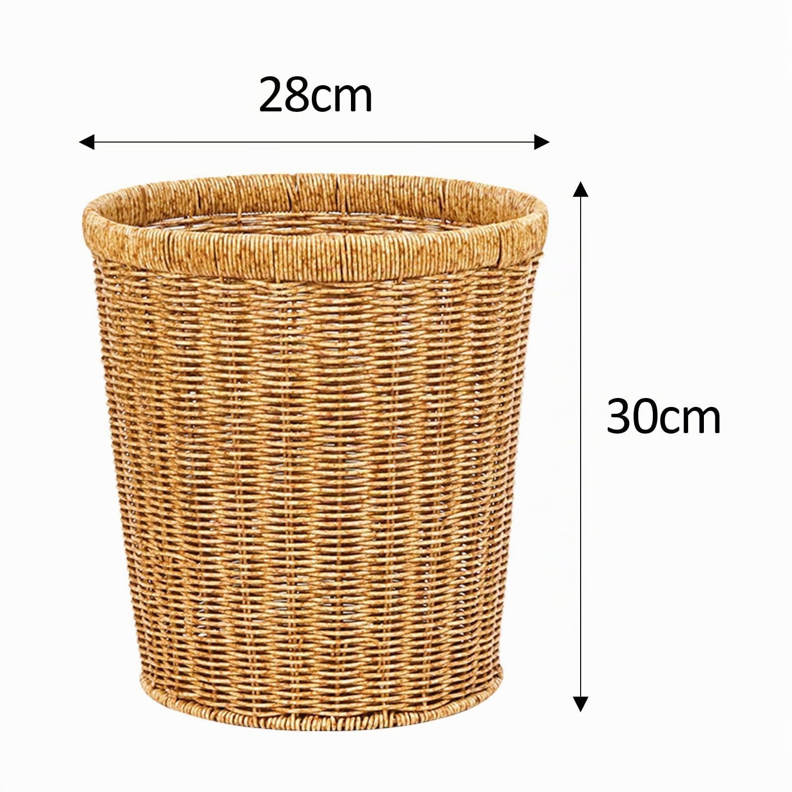 #N/A/a Cesta de Mimbre Misceláneas Cubo de Basura Cesto de Basura de Cocina para Sala de Estar